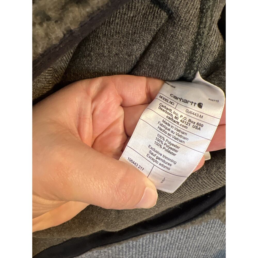 Carhartt Mens Loose Fit Fleece Pullover - 2 Warmer Rating Size Large Green - Picture 8 of 8